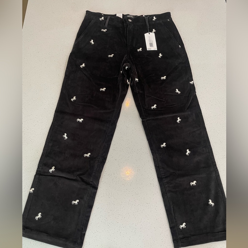 WESC Horses Corduroy Pants – Relaxed Fit 32x32, New With Tags